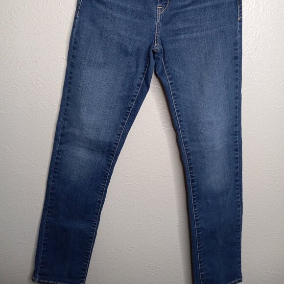 LEVI'S Women's 515 Skinny Mid-Rise Dark Wash Jeans sz 8 - Picture 2 of 7